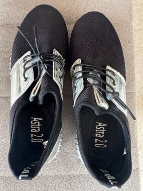 Astra 2.0 Women's Black Athletic Sneakers with Silver Accent